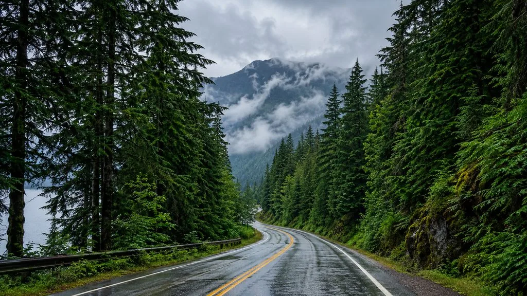 Capilano Road à North Vancouver, à environ quinze minutes du centre-ville de Vancouver